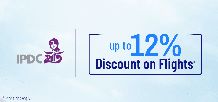 Up to 12% discount on Flight Tickets for IPDC Priti Cardholders  image